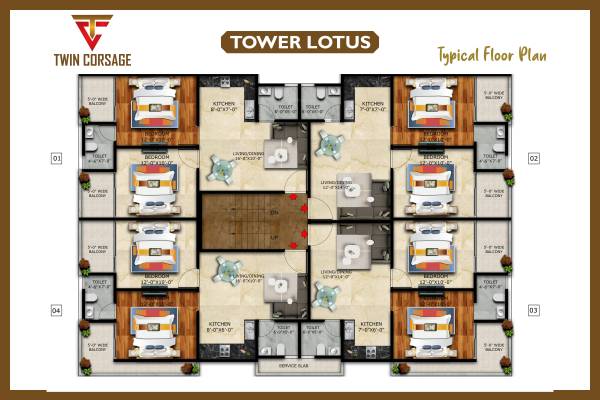 Cluster Plan twin-corsage Cluster Plan