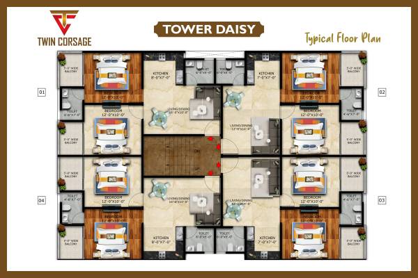 Cluster Plan twin-corsage Cluster Plan