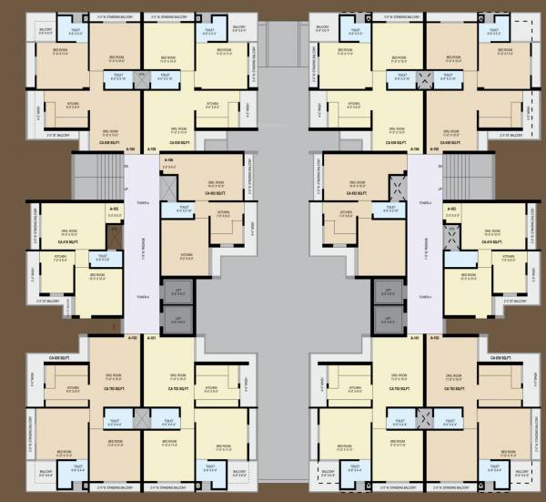  shreeya-gold Cluster Plan for 6th Floor