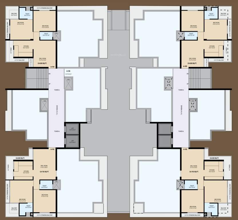 shreeya gold Cluster Plan for 7th Floor