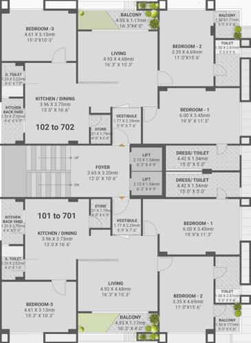  elan-pride Elan Pride Cluster Plan from 1st to 7th Floor