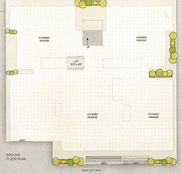 Block 1 Cluster Plan for ground Floor heights Block 1 Cluster Plan for ground Floor
