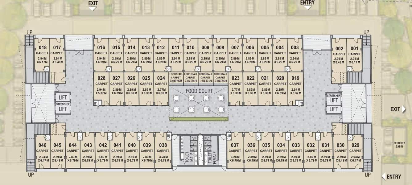  kalpvan courtyard Building A Wing A1 A2 A3 Cluster Plan