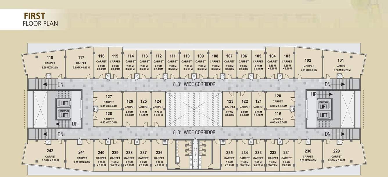  kalpvan courtyard Building A Wing A1 A2 A3 Cluster Plan