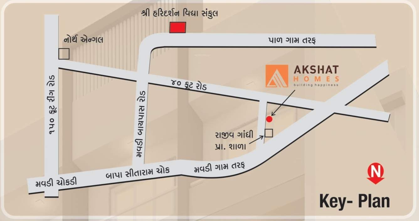 akshat homes Location Plan