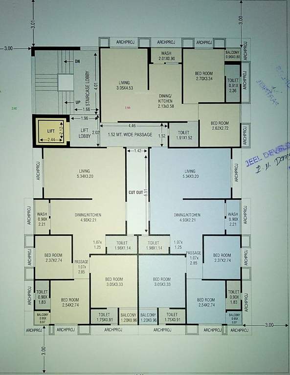  vishvas platinum Vishvas Platinum Cluster Plan from 1st to 5th Floor