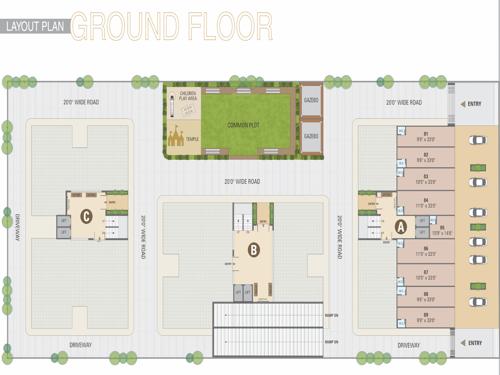  orchid-paradise Tower A , B & C Cluster Plan for ground Floor