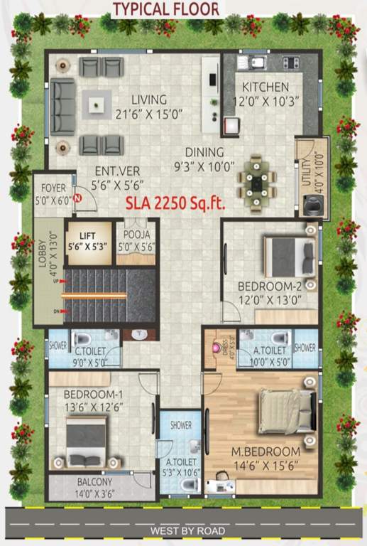  sai brundavanam residency Sai Brundavanam Residency Cluster Plan from 1st to 4th Floor