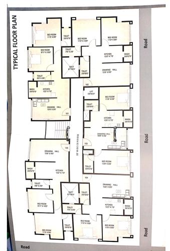 Sai Shakti Apartment Cluster Plan from 1st to 4th Floor apartment Sai Shakti Apartment Cluster Plan from 1st to 4th Floor