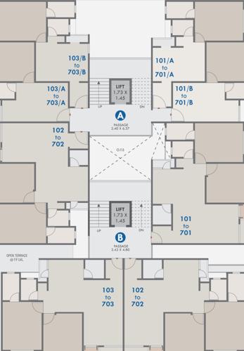 Tower A and B Cluster Plan from 1st to 7th Floor the-rb-capital Tower A and B Cluster Plan from 1st to 7th Floor