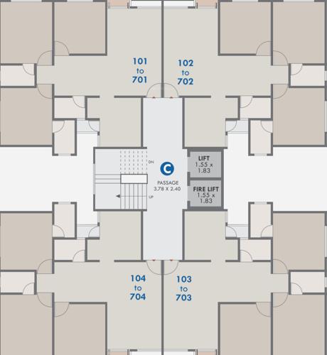 Tower C Cluster Plan from 1st to 7th Floor the-rb-capital Tower C Cluster Plan from 1st to 7th Floor