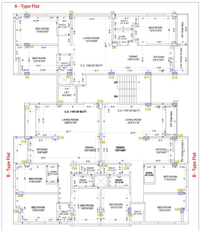 shyamal and divine Shyamal And Divine Cluster Plan for 1st to 5th Floor