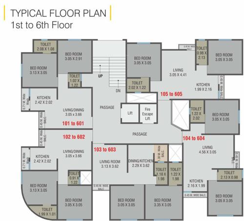  satyam-heights Satyam Heights Cluster Plan From 1st To 6th Floor