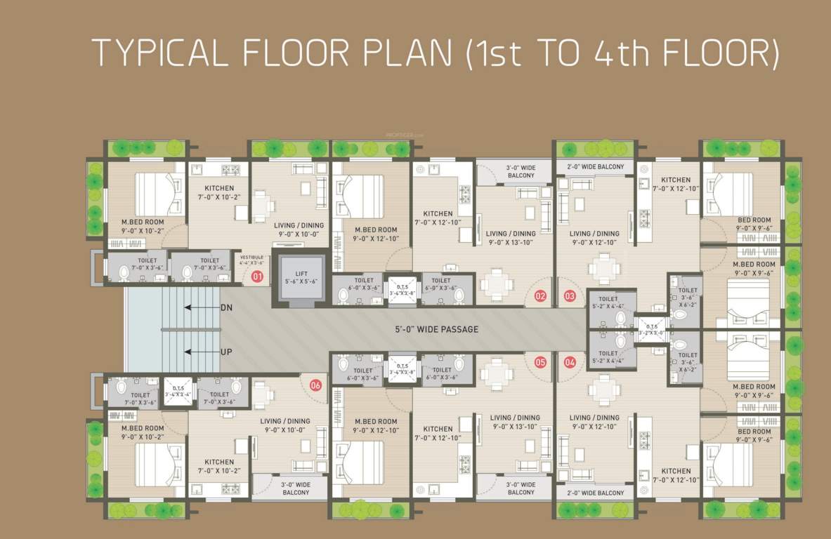 mindtree gehana a Mindtree Gehana A Cluster Plan from 1st to 4th Floor