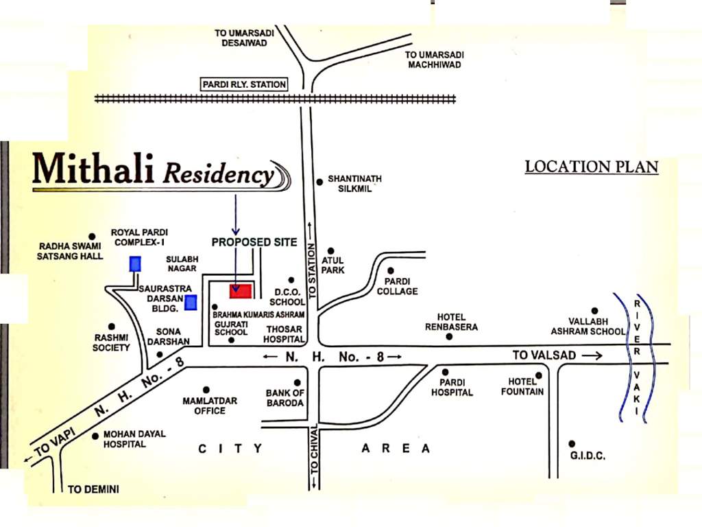  mithali residency Location Plan