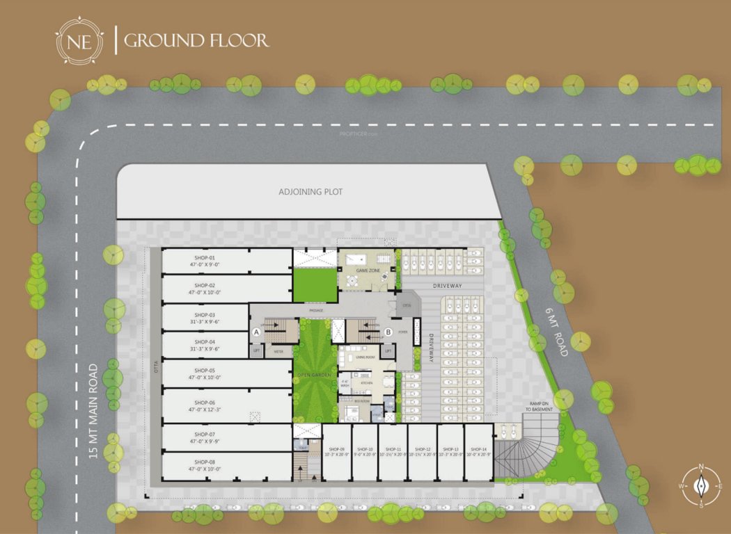 nakshatra era Block A & B Cluster Plan for ground Floor