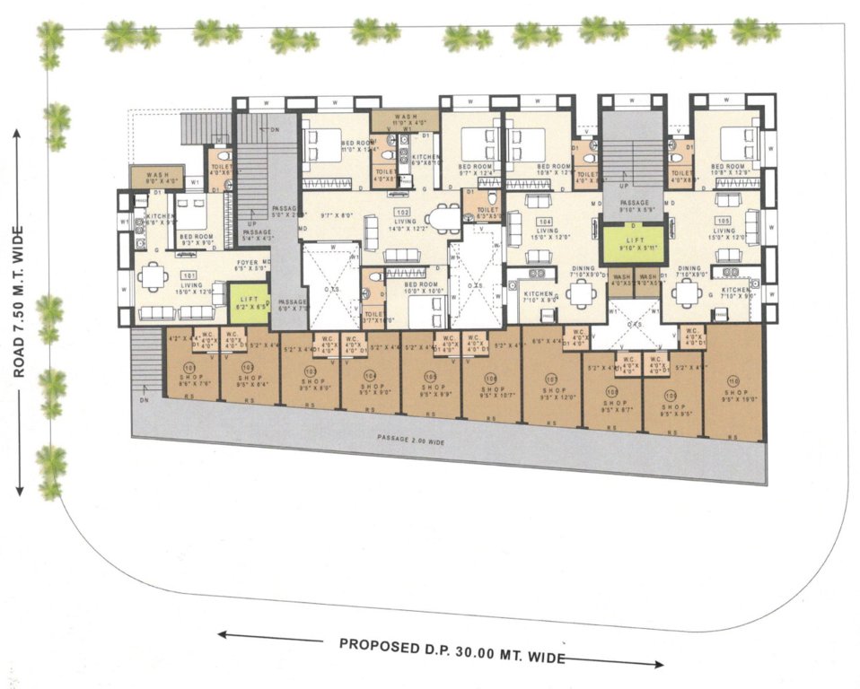  orchid greens Cluster Plan for 1st Floor