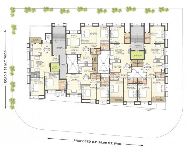  orchid-greens Cluster Plan from 2nd to 4th Floor