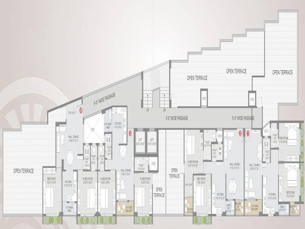  surya-darshan-heights Surya Darshan Heights Cluster Plan for 7th Floor