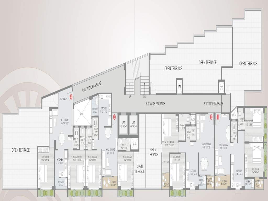  surya darshan heights Surya Darshan Heights Cluster Plan for 7th Floor