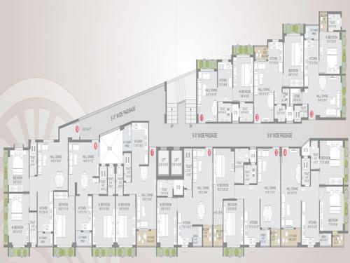  surya-darshan-heights Surya Darshan Heights Cluster Plan from 1st to 6th Floor