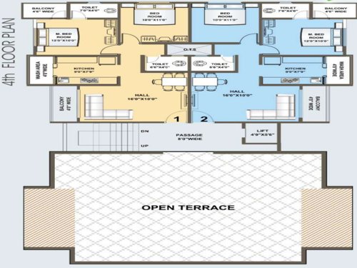  swastik-enclave Swastik Enclave Cluster Plan for 4th Floor
