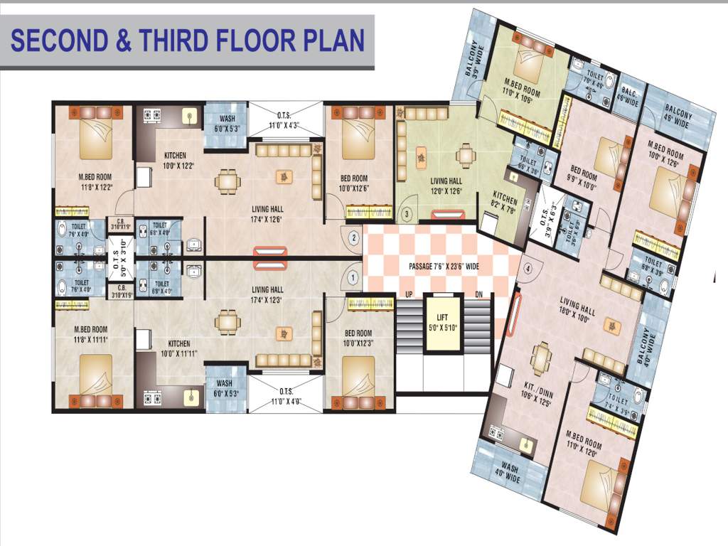 shree sai palace Shree Sai Palace Cluster Plan from 2nd to 3rd Floor