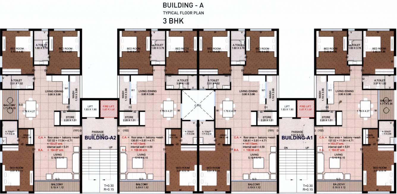 pramukh solitaire Block A Cluster Plan for 1st Floor