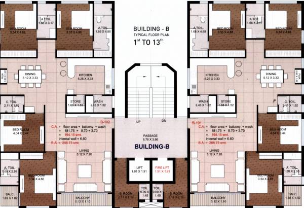 Block B Cluster Plan from 1st to 13th Floor pramukh-solitaire Block B Cluster Plan from 1st to 13th Floor
