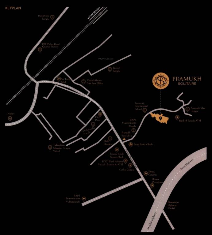 pramukh solitaire Location Plan