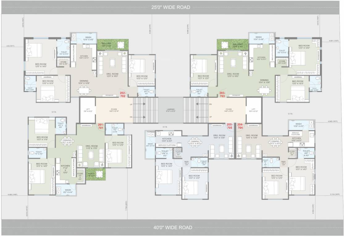  antrix Cluster Plan from 2nd to 7th Floor