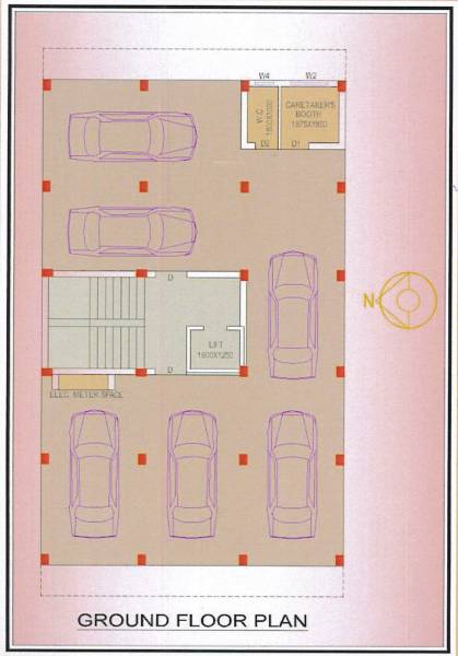  balaji-twins Block A Cluster Plan for ground Floor
