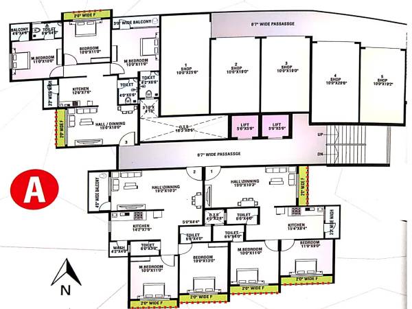  gurukul-heights Tower A Cluster Plan for 1st Floor