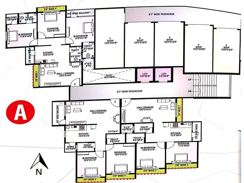 gurukul heights Tower A Cluster Plan for 1st Floor