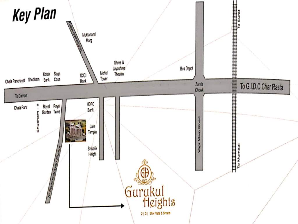 gurukul heights Location Plan