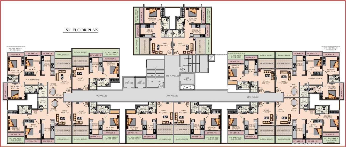  ushakiran enclave Ushakiran Enclave Cluster Plan for 1st Floor