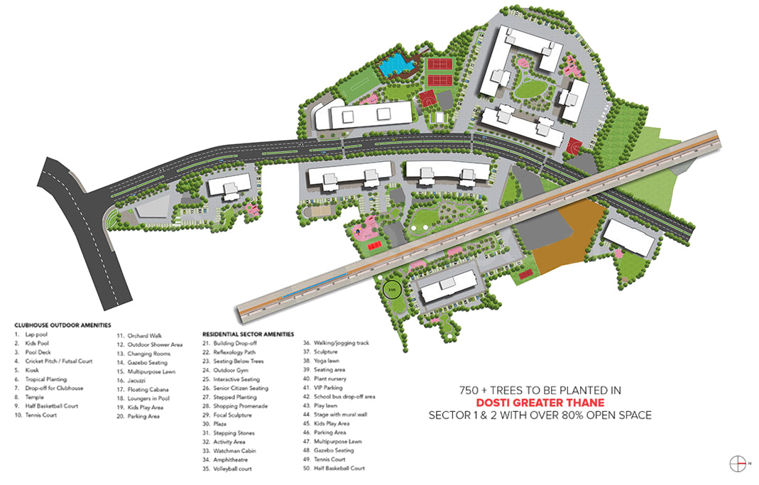  greater thane phase 1 dosti paradise Master Plan