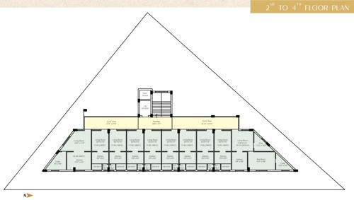  city Rajhans City Cluster Plan from 2nd to 4th Floor