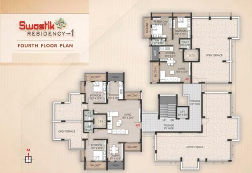 Swastik Residency 1 Cluster Plan for 4th Floor swastik-residency-1 Swastik Residency 1 Cluster Plan for 4th Floor