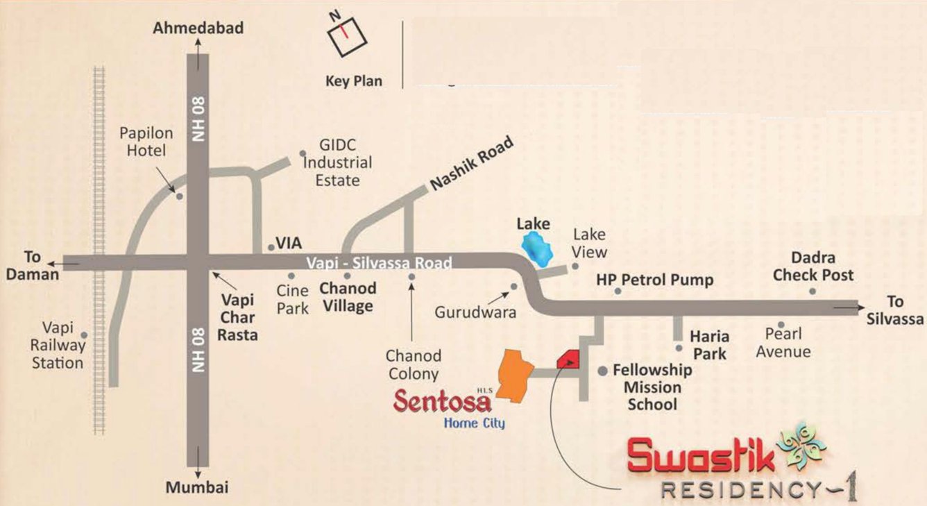 swastik residency 1 Location Plan