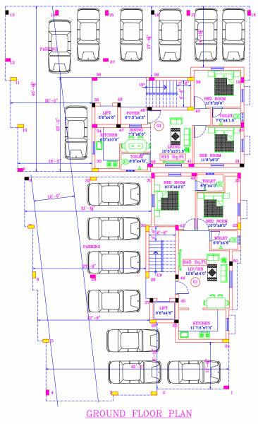  dhanalakshmi-flats Block A Cluster Plan for ground Floor