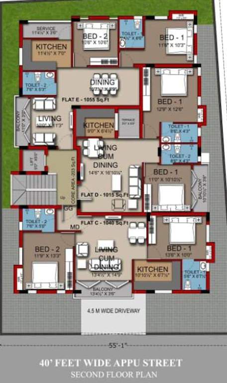  mayuravalli apartment mylapore Mayuravalli Apartment Mylapore Cluster Plan For 2nd Floor