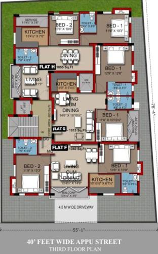  mayuravalli-apartment-mylapore Mayuravalli Apartment Mylapore Cluster Plan For 3rd Floor