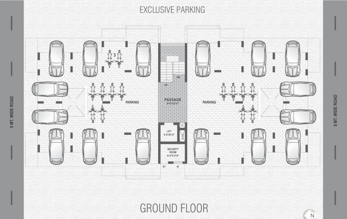 satya residency Satya Residency Cluster Plan for ground Floor