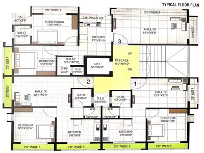  shree-chamunda-apartment Shree Chamunda Apartment Cluster Plan from 1st to 5th Floor