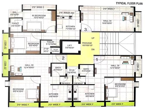  shree-chamunda-apartment Shree Chamunda Apartment Cluster Plan from 1st to 5th Floor