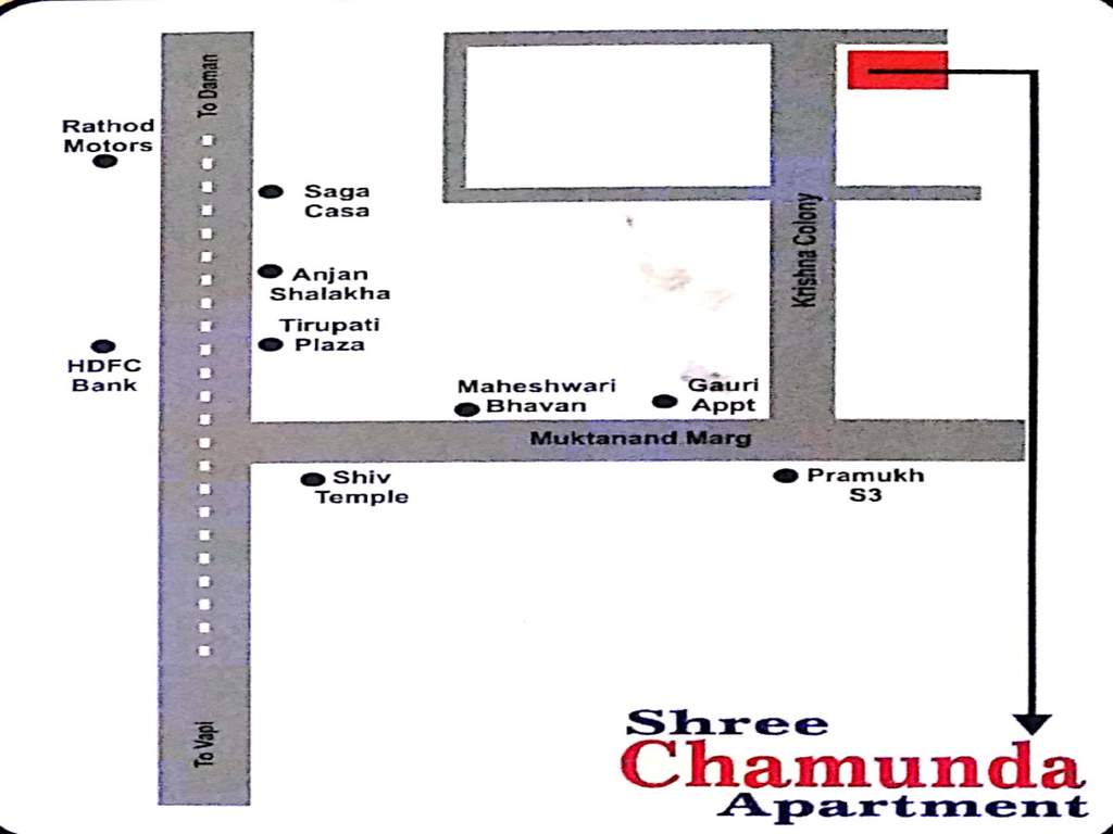 shree chamunda apartment Location Plan