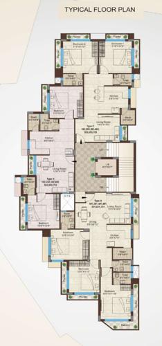 mangalam-heights-01 Mangalam Heights 01 Cluster Plan from 1st to 7th Floor