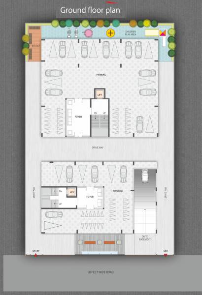  utsav-aashaya Tower A And B Cluster Plan for ground Floor