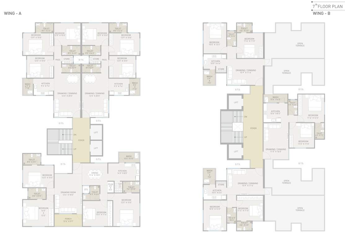  atlantis Block 1 And 2 Cluster Plan for 7th Floor